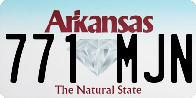 AR license plate 771MJN