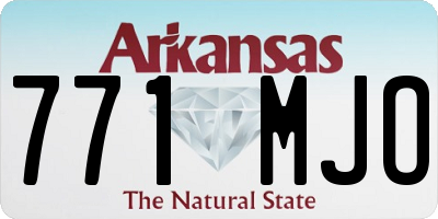 AR license plate 771MJO