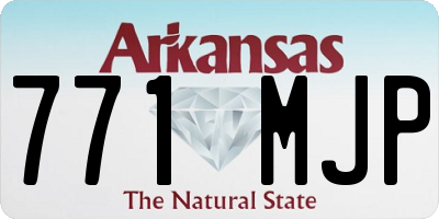 AR license plate 771MJP