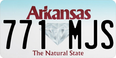 AR license plate 771MJS