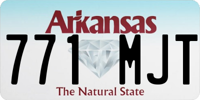 AR license plate 771MJT