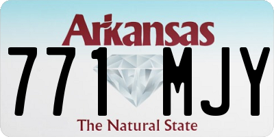 AR license plate 771MJY