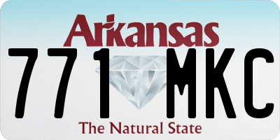AR license plate 771MKC