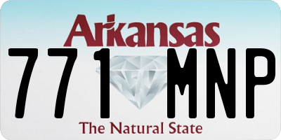 AR license plate 771MNP