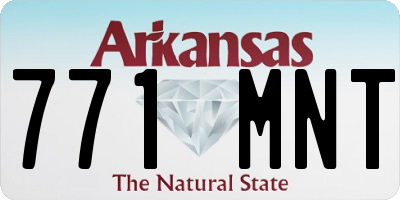 AR license plate 771MNT