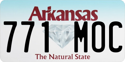 AR license plate 771MOC