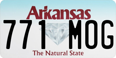 AR license plate 771MOG