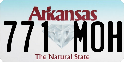 AR license plate 771MOH