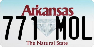 AR license plate 771MOL