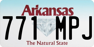 AR license plate 771MPJ