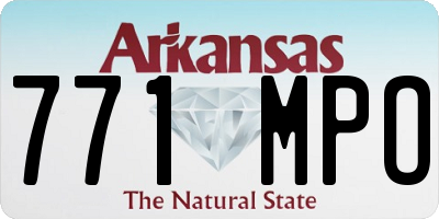 AR license plate 771MPO
