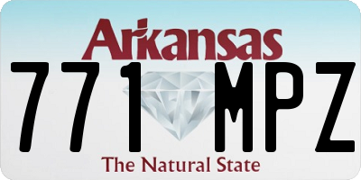 AR license plate 771MPZ