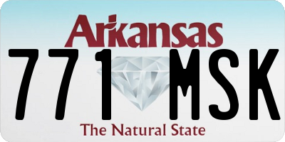 AR license plate 771MSK