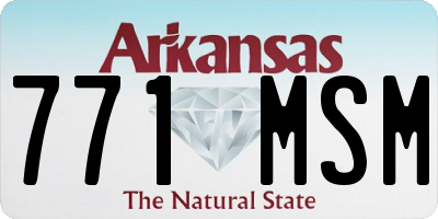AR license plate 771MSM
