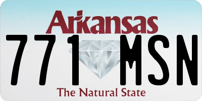 AR license plate 771MSN