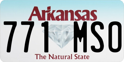 AR license plate 771MSO
