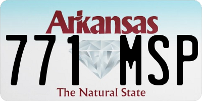 AR license plate 771MSP
