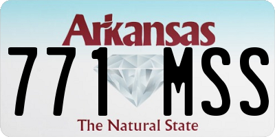 AR license plate 771MSS