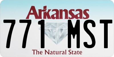 AR license plate 771MST