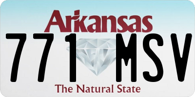 AR license plate 771MSV