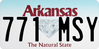 AR license plate 771MSY