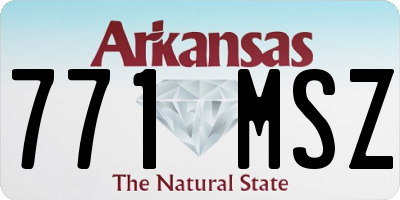 AR license plate 771MSZ