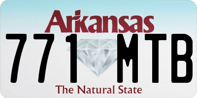 AR license plate 771MTB