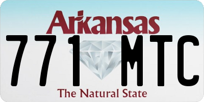 AR license plate 771MTC