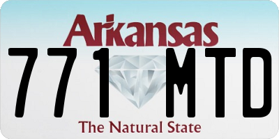 AR license plate 771MTD