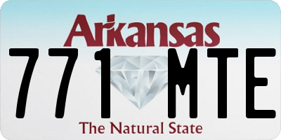 AR license plate 771MTE