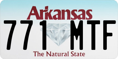 AR license plate 771MTF