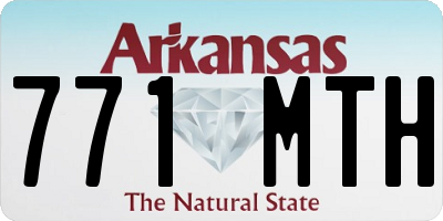 AR license plate 771MTH