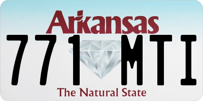 AR license plate 771MTI