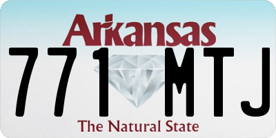 AR license plate 771MTJ