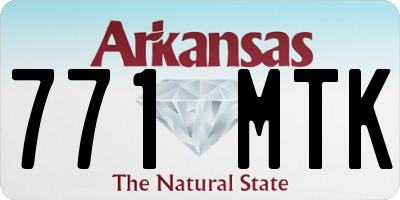 AR license plate 771MTK