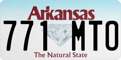 AR license plate 771MTO
