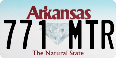 AR license plate 771MTR
