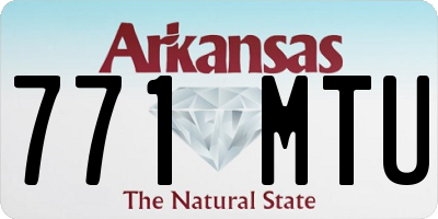 AR license plate 771MTU
