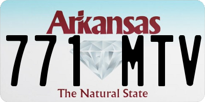 AR license plate 771MTV