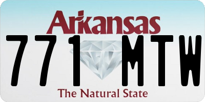 AR license plate 771MTW