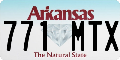 AR license plate 771MTX