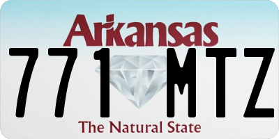 AR license plate 771MTZ