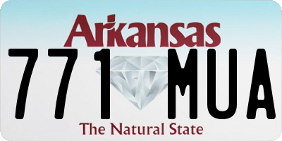 AR license plate 771MUA