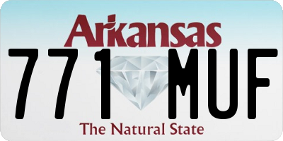 AR license plate 771MUF
