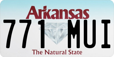 AR license plate 771MUI