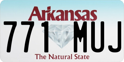 AR license plate 771MUJ
