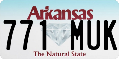 AR license plate 771MUK