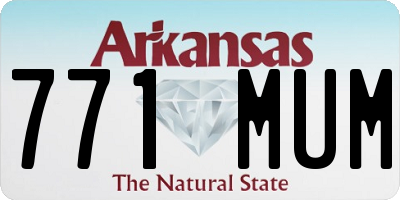 AR license plate 771MUM