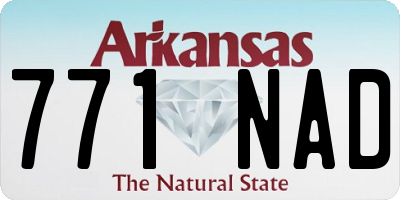 AR license plate 771NAD