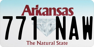 AR license plate 771NAW